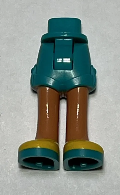 LEGO Friends Mini Doll Minifig Legs Girl Turquoise Shorts Yellow Shoes 18