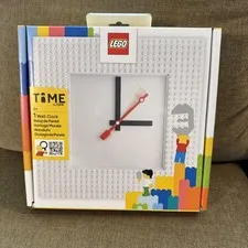 LEGO Wall Clock MOC (My Own Creation) White 5010226 Square Gift Home Decor