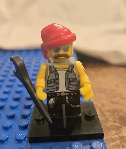 LEGO Collectible Minifigure Series 10 Biker Mechanic Complete 