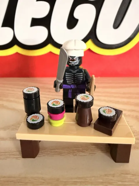 Lego Ninjago Sushi Chef Lord Garmadon Minifigure With Accessories 