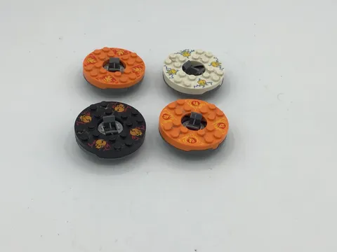 LEGO NINJAGO Spinners Printed Spinner Disc Lot 4 Pieces Multicolor