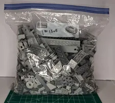 LEGO Assorted Lot Gray & Light Gray Brick Parts 1 lb 13 