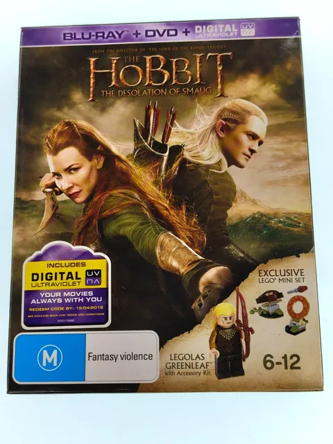 Hobbit the Desolation of Smaug Blu-Ray + DVD with Lego Mini Set