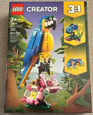 LEGO 31136 Creator 3 in 1 Exotic Parrot to Frog to Fish Animal Figures New