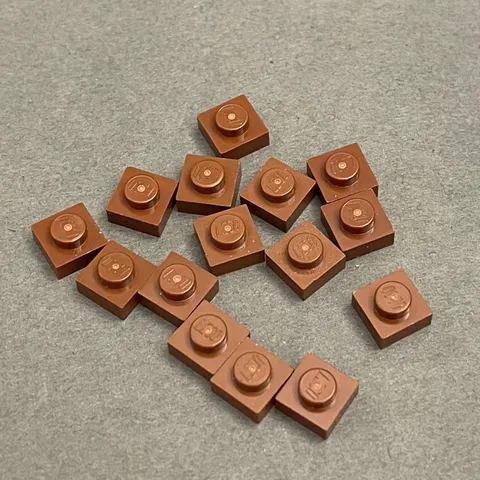 Lego 3024 30008 Reddish Brown Replacement Add-on Pieces Parts Lot of 15