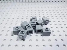 LEGO Lot of 10 Dark Bluish Gray 1x1 Modified Bricks w/ Side Stud AY