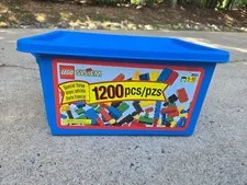Lego System 3033 Blue Plastic Storage Box Only