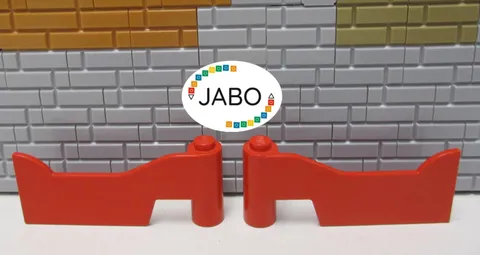 (E5/8) LEGO Fabuland Car Door fabah2 right fabah1 left red