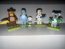 LEGO Minifigure Series 28 LOT OF DOLPHIN, MONKEY, DALMATIAN, AND KOALA