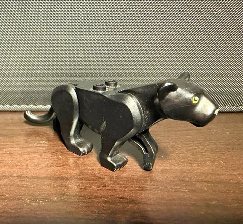 LEGO Black Panther Animal Figure Black w/ Printed Eyes Plastic 1pc Animals