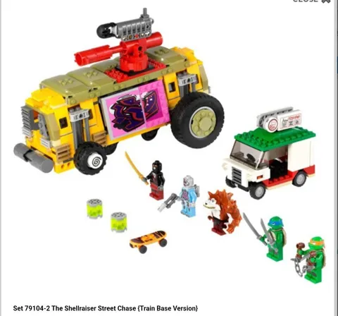 LEGO 79104 Teenage Mutant Ninja Turtles Street Chase COMPLETE Manual NoBox TMNT