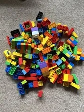 LEGO Duplo Bulk Lot Bricks Wheels Figures & Rare Vintage Orca Whale Sea Animal