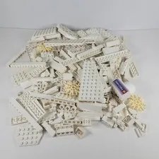 Assorted White LEGO 1 Pound Bulk Lot Brick and Random Assortment of Parts 