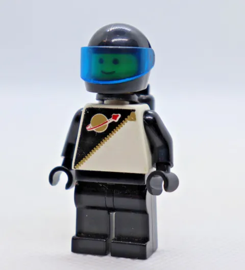 Black Futuron Spaceman 6810 6885 6703 Classic Space Logo 1980s LEGO Minifigure