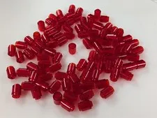Lego Lot  x100 Trans-Red Brick, Round 1 x 1 # 3062 Bulk Parts MOC
