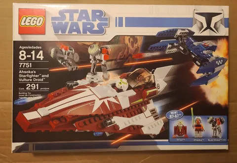 Star Wars LEGO 7751, Ahsoka's Starfighter & Vulture Droid, New, Sealed
