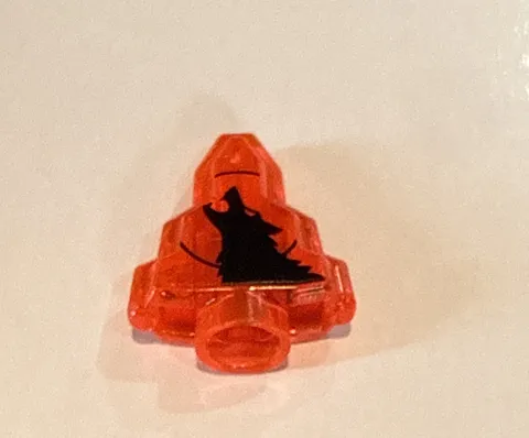 Lego Monster Fighters ORANGE MOONSTONE Halloween Rock  w/Wolf Pattern - 9468