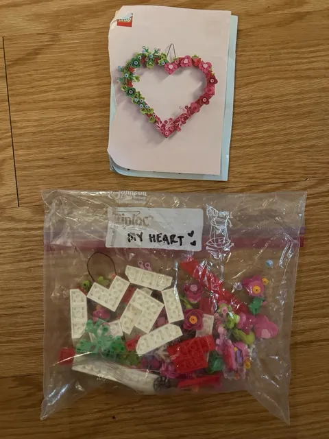 LEGO Heart Ornament 40638 Polybag Bulk Mixed Parts Lot Multicolor Age 9+
