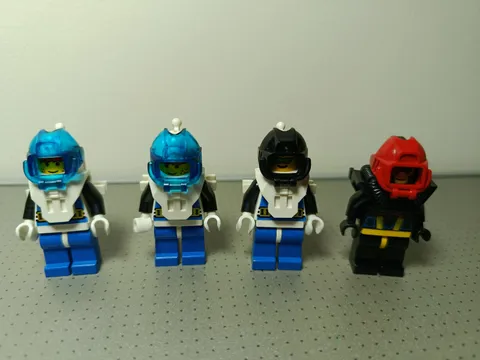 Lego Minifigures Aquazone Aquanaut X 3 and 1 x Aquashark