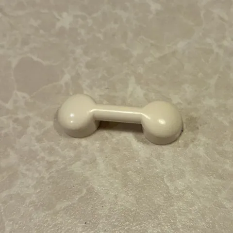 LEGO White Bar 1 x 3 w/ 2 Stud Receptacles Radio Handle Telephone Handset 6190