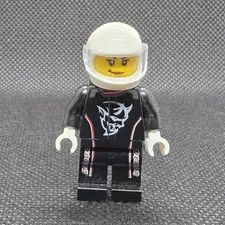 LEGO Dodge Demon SRT Minifigure Black Racing Suit White Helmet