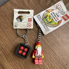 Lot Of 2 Lego Board Game Dice/Santa Claus  Key Chain 2853383