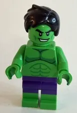 Lego Marvel Hulk Super Heroes Minifigure With Grin 10782 Pre-Owned 