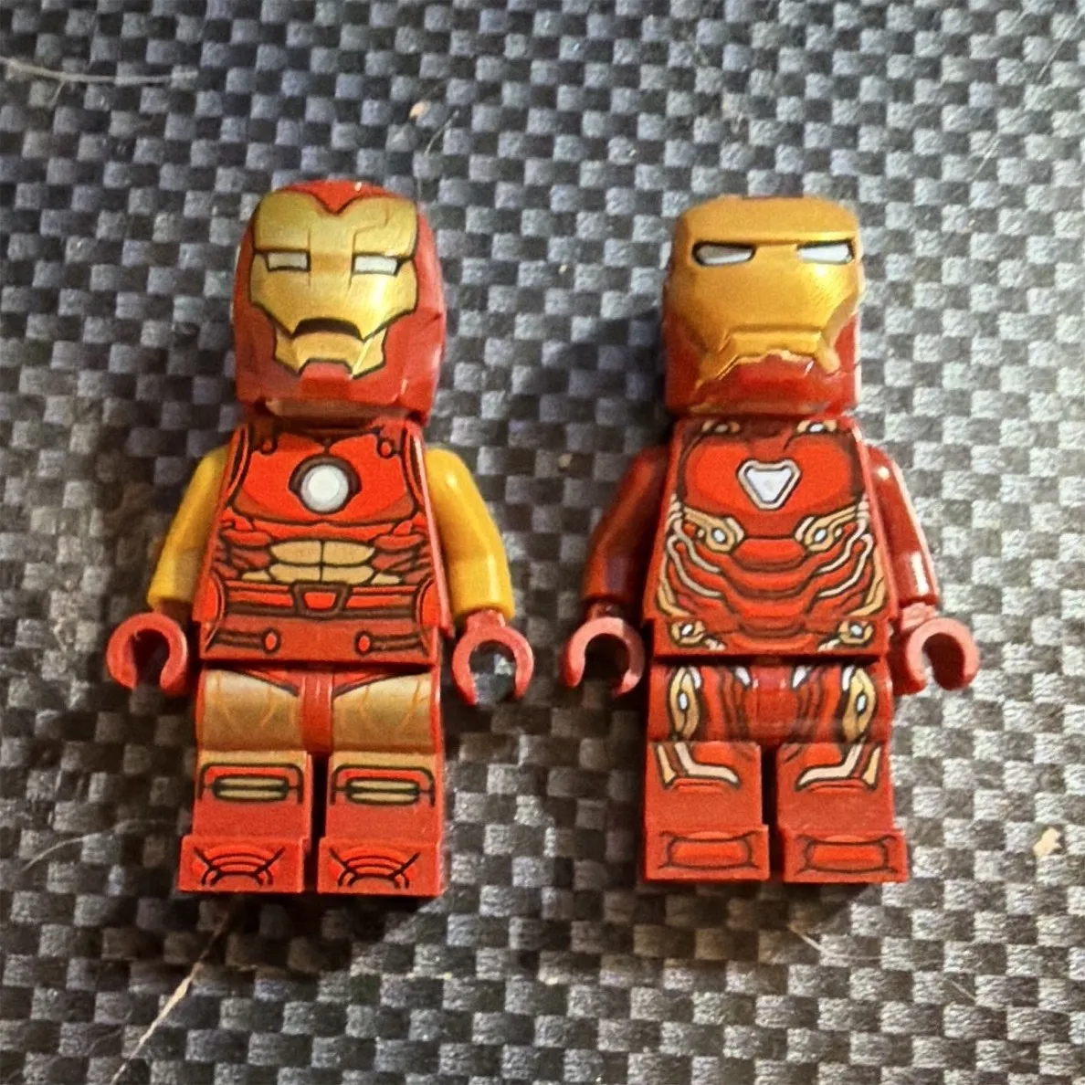 LEGO Iron Man/Tony Stark Minifigure Lot of 2 Marvel Super Heroes Armor SH167
