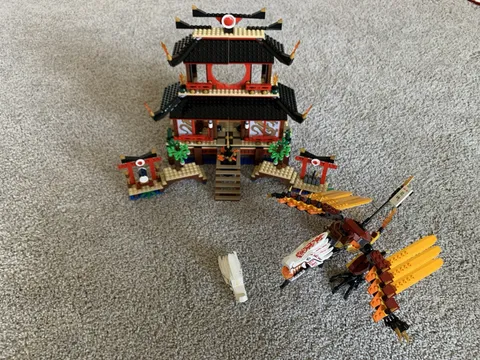 Lego 2507 Ninjago Fire Temple Fire Dragon and Temple Build only As Is Incomplete