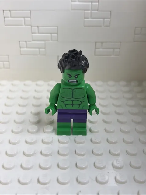 LEGO® Marvel Minifigure- Hulk - Dark Purple Pants, Spiked Hair Smile Angry 76241