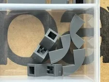 LEGO Parts - Dark Bluish Gray Slope, Curved 2 x 1 x 1 2/3 - No 5907 - QTY 5