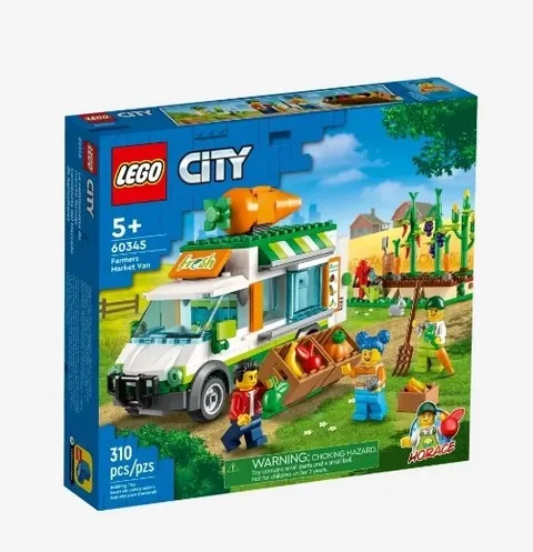 LEGO City 60345 Farmers Market Van Vegetable Delivery Truck 310pcs Set