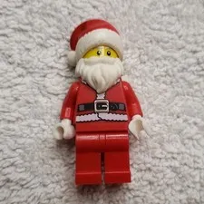 LEGO Santa Claus Minifigure Red Suit with White Beard and Hat