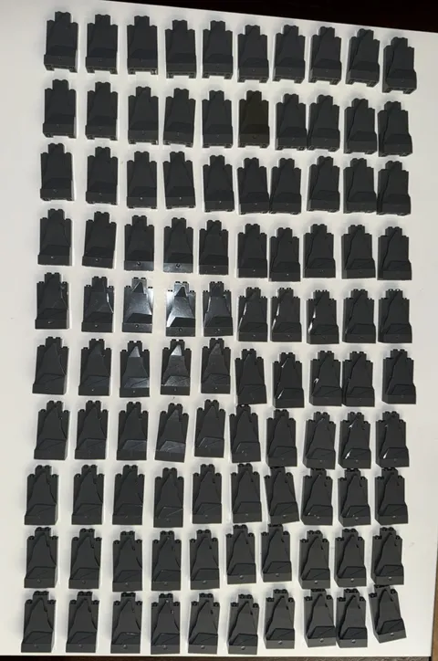 LEGO Lot of 100 Rock Panel 2x4x6 Wall Pieces Dark Bluish Gray 47847 Castle