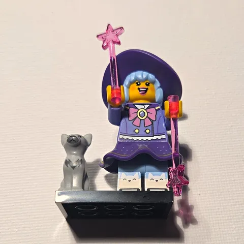 LEGO Minifigures Witch Minifigure w/ Cat & Magic Wand, Display Base, Fantasy