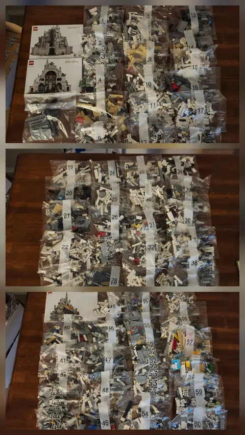 Lego 11377 THE LORD OF THE RINGS MINAS TIRITH BULD ONLY AND NO MINIFIGURES