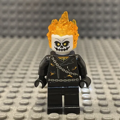 Lego Ghost Rider Minifigure Marvel RETIRED Hard To Find Spider-Man Set 76058