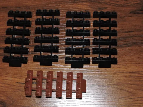 LEGO Stairs Steps Black Brown Lot of 5