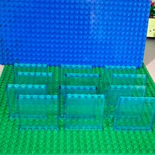 LEGO Panel 1 x 6 x 5 in Transparent Light Blue. Lot Of 12
