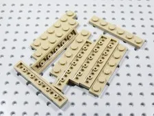 LEGO Lot of 10 Dark Tan 1x6 Plates BR